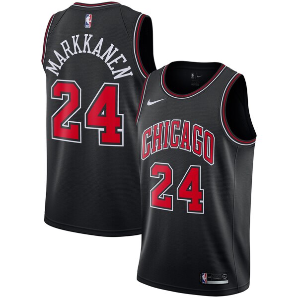 canotta basket Lauri Markkanen 24 2020 chicago bulls nero